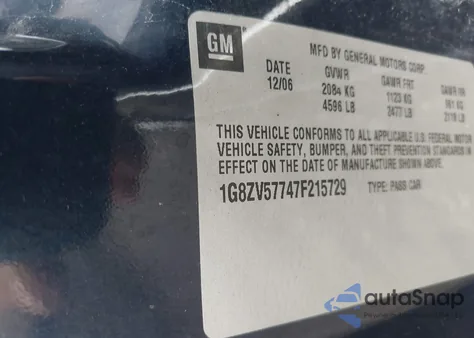 2007 Saturn Aura Xr from USA, damaged, VIN 1G8ZV57747F215729